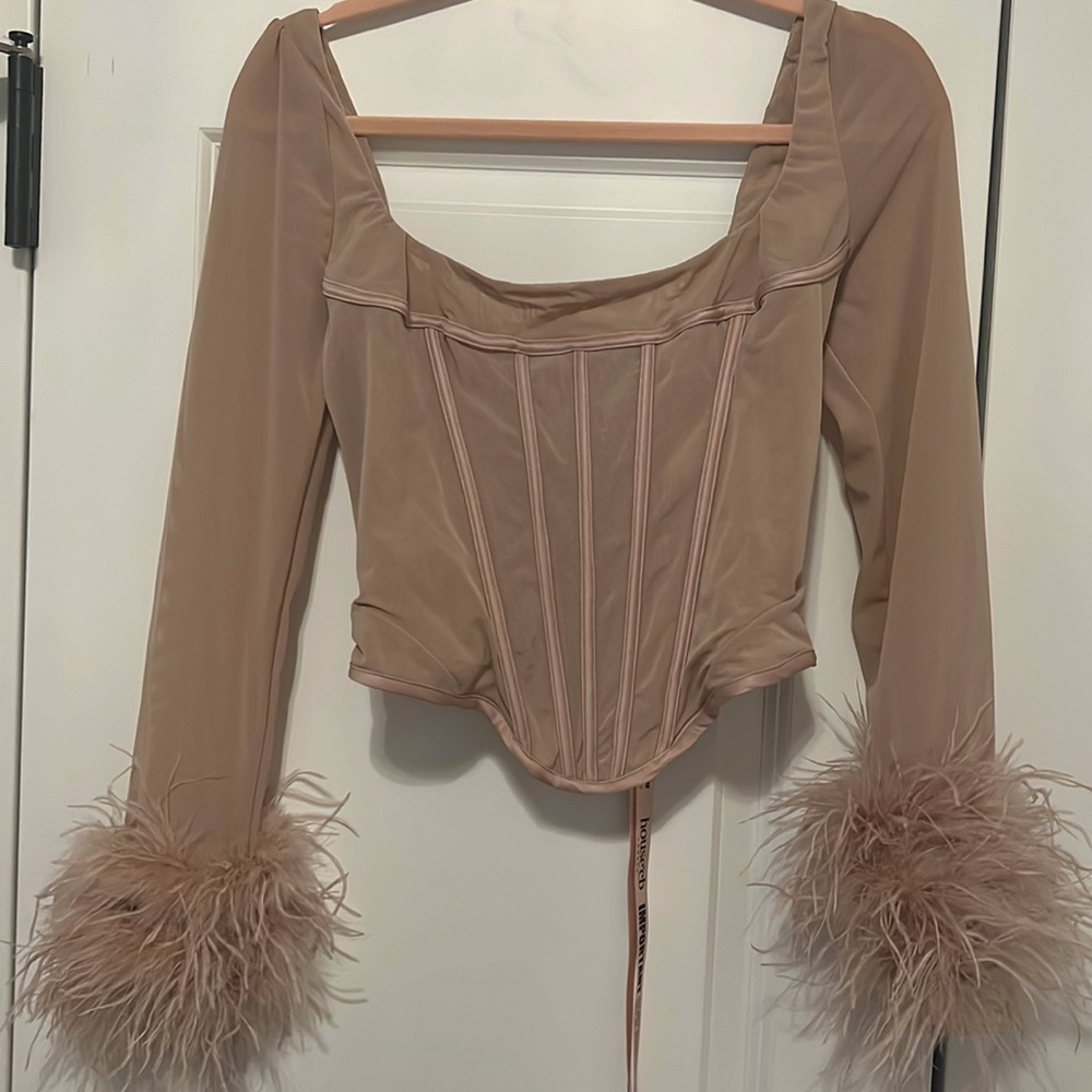 Stella feather Corset top